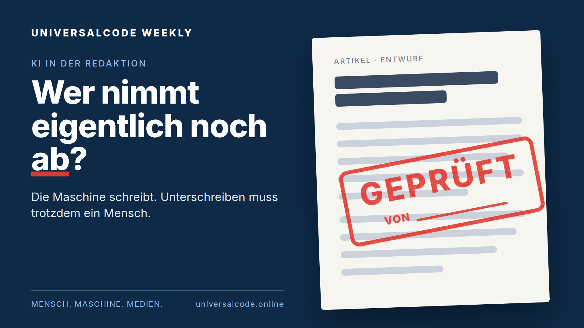 Was nutzt KI, wenn keiner mehr gegencheckt?