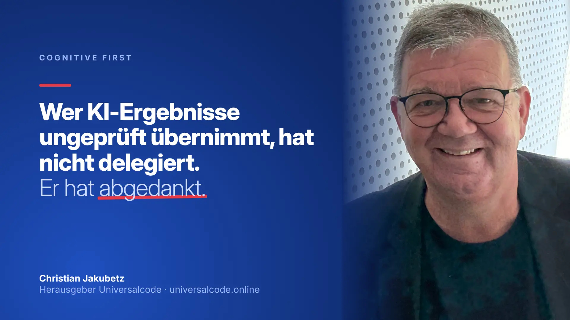Erst denken. Dann prompten.